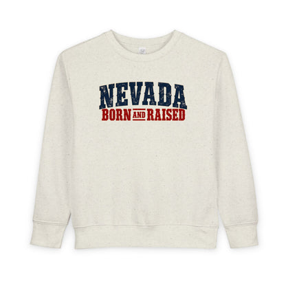Nevada Born and Raised Vintage Western Workwear Unisex Toddler Sweatshirt