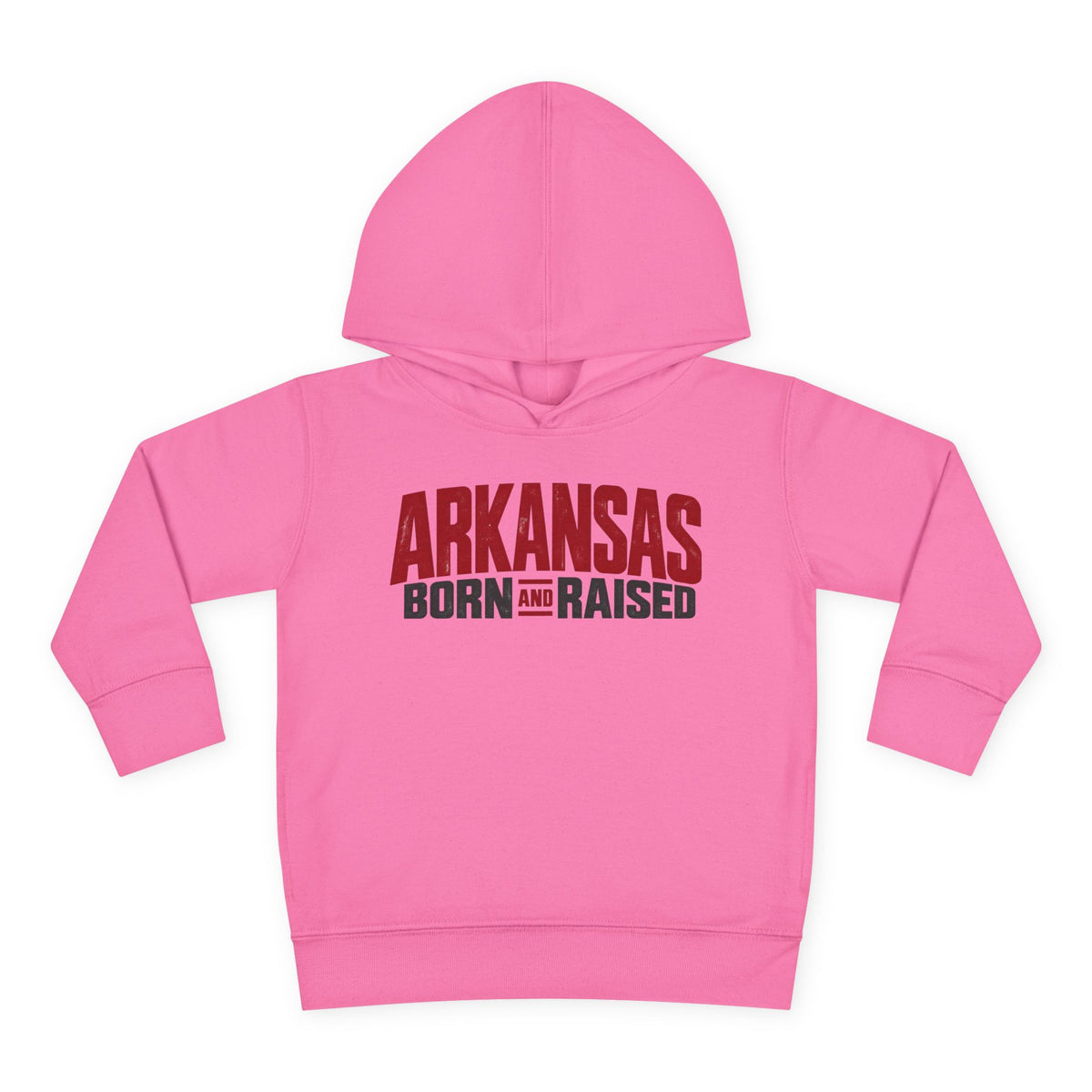 Arkansas Born and Raised Modern Streetwear Unisex Toddler Pullover Fleece Hoodie