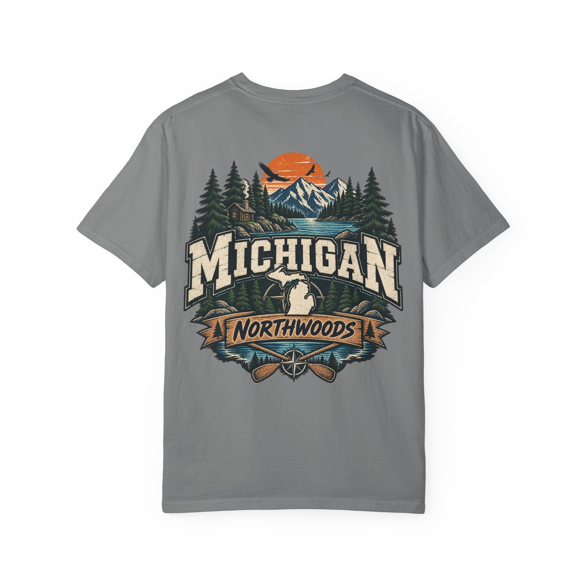 Michigan Northwoods Unisex Comfort Color 1717 Streetwear Graphic Tee