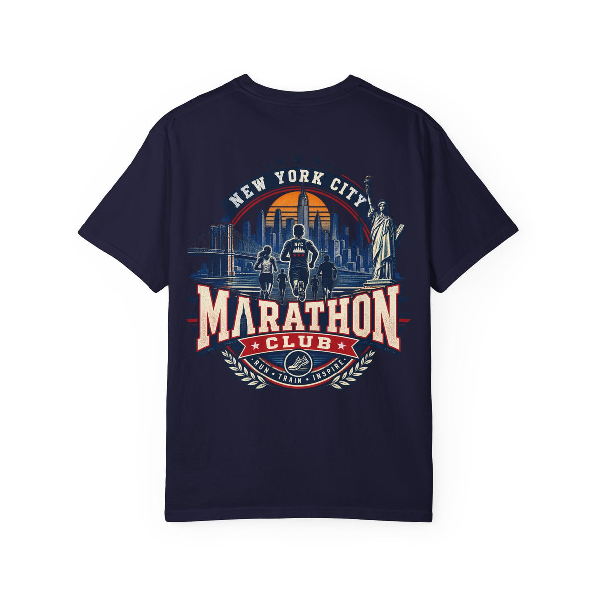 New York City Marathon Club Unisex Comfort Color 1717 Streetwear Graphic Tee