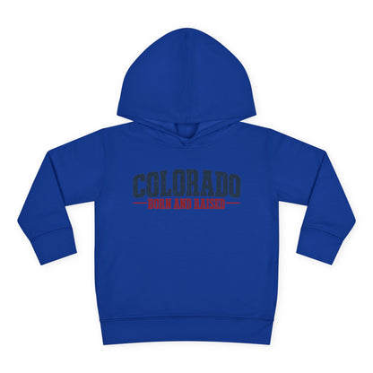 Colorado Born and Raised Classic Western Americana Unisex Toddler Pullover Fleece Hoodie