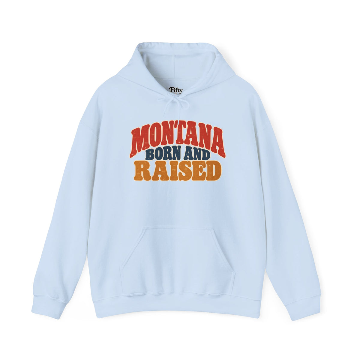 Montana Born and Raised Retro 1970s Unisex Hoodie Graphic
