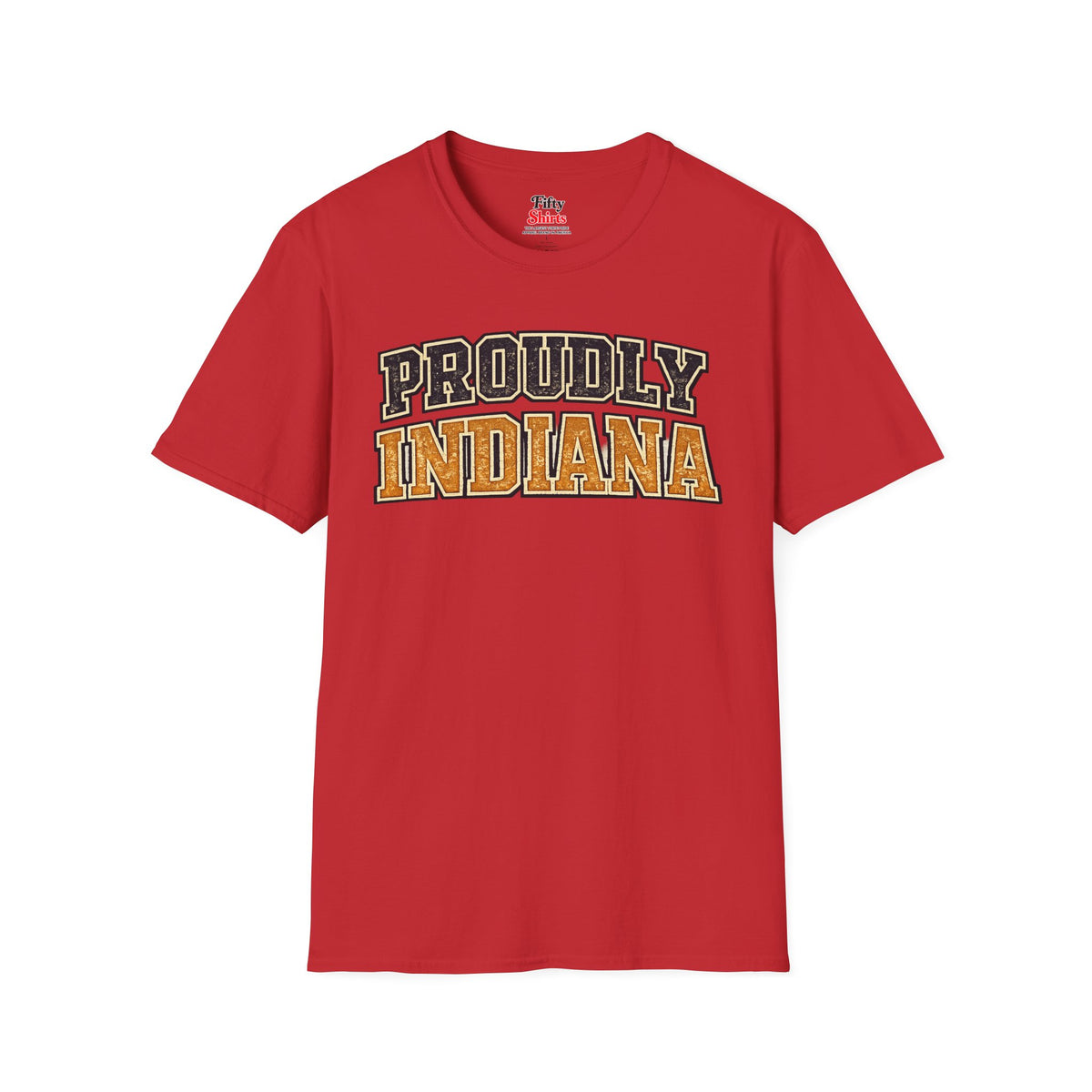 Proudly Indiana Unisex Softstyle T Shirt State Name Graphic Tee
