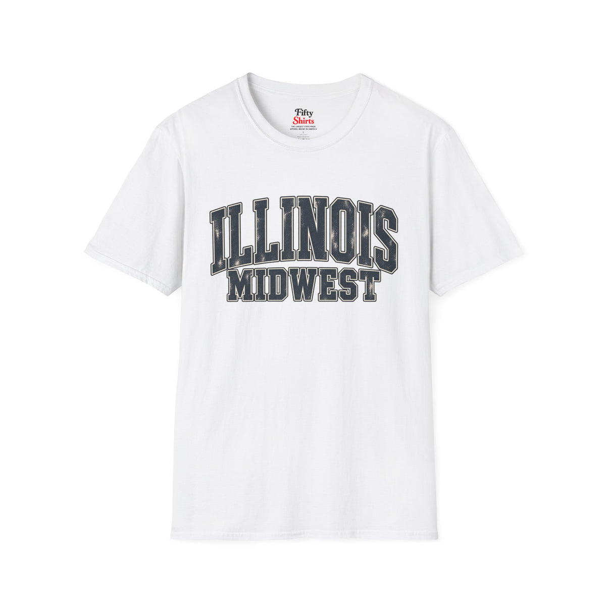 Illinois Midwest Unisex Softstyle T Shirt State Name Graphic Tee