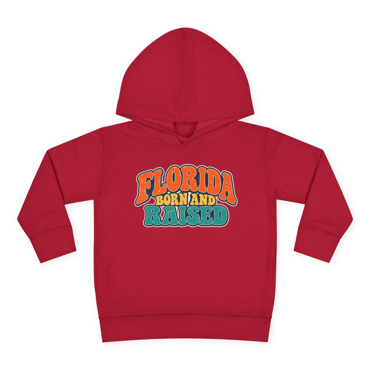 Florida Born and Raised Retro Sunshine State Unisex Toddler Pullover Fleece Hoodie