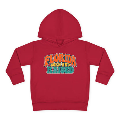 Florida Born and Raised Retro Sunshine State Unisex Toddler Pullover Fleece Hoodie