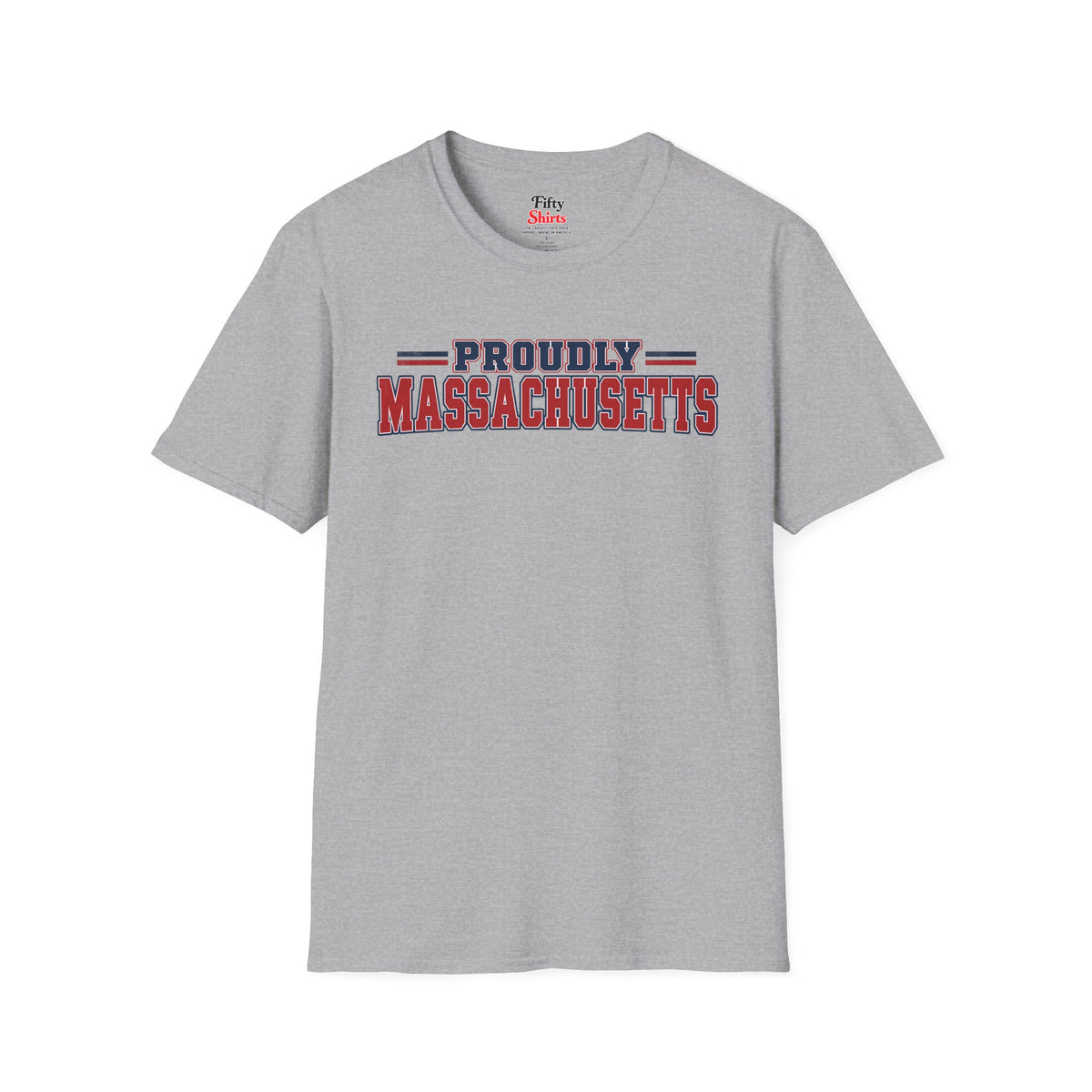 Proudly Massachusetts Unisex Softstyle T Shirt State Name Graphic Tee