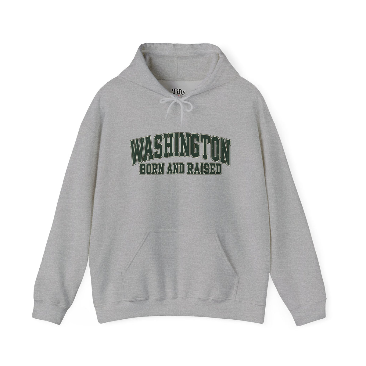 Washington Born and Raised Classic Collegiate Unisex Hoodie Graphic