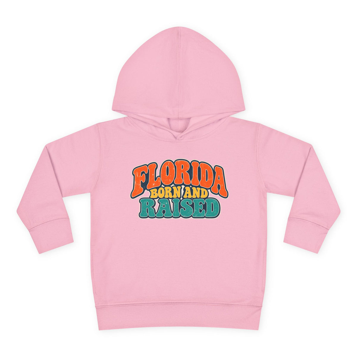 Florida Born and Raised Retro Sunshine State Unisex Toddler Pullover Fleece Hoodie