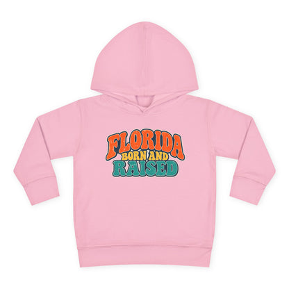 Florida Born and Raised Retro Sunshine State Unisex Toddler Pullover Fleece Hoodie