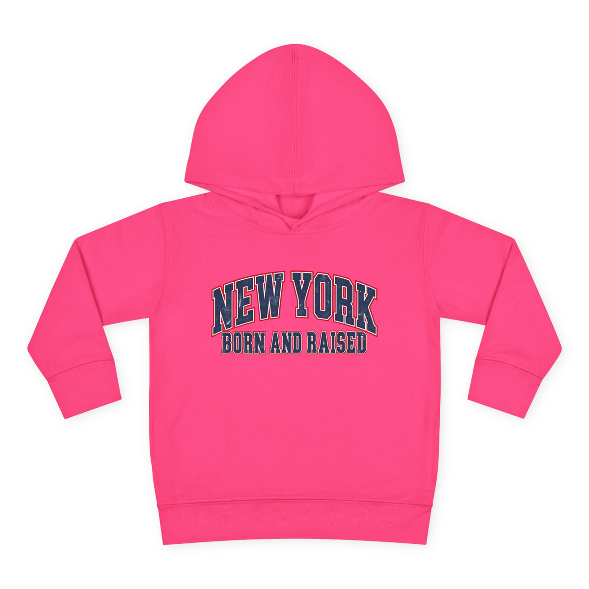 New York Born and Raised Vintage Athletic Heritage Unisex Toddler Pullover Fleece Hoodie Graphic