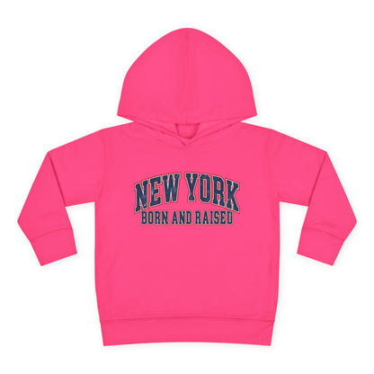 New York Born and Raised Vintage Athletic Heritage Unisex Toddler Pullover Fleece Hoodie Graphic