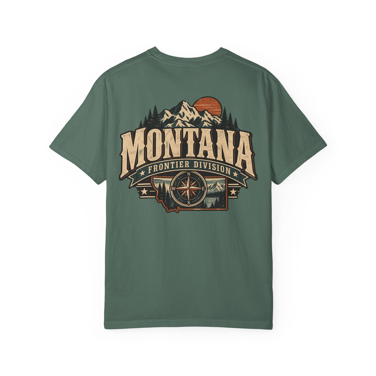 Montana Frontier Division Unisex Comfort Color 1717 Streetwear Graphic Tee