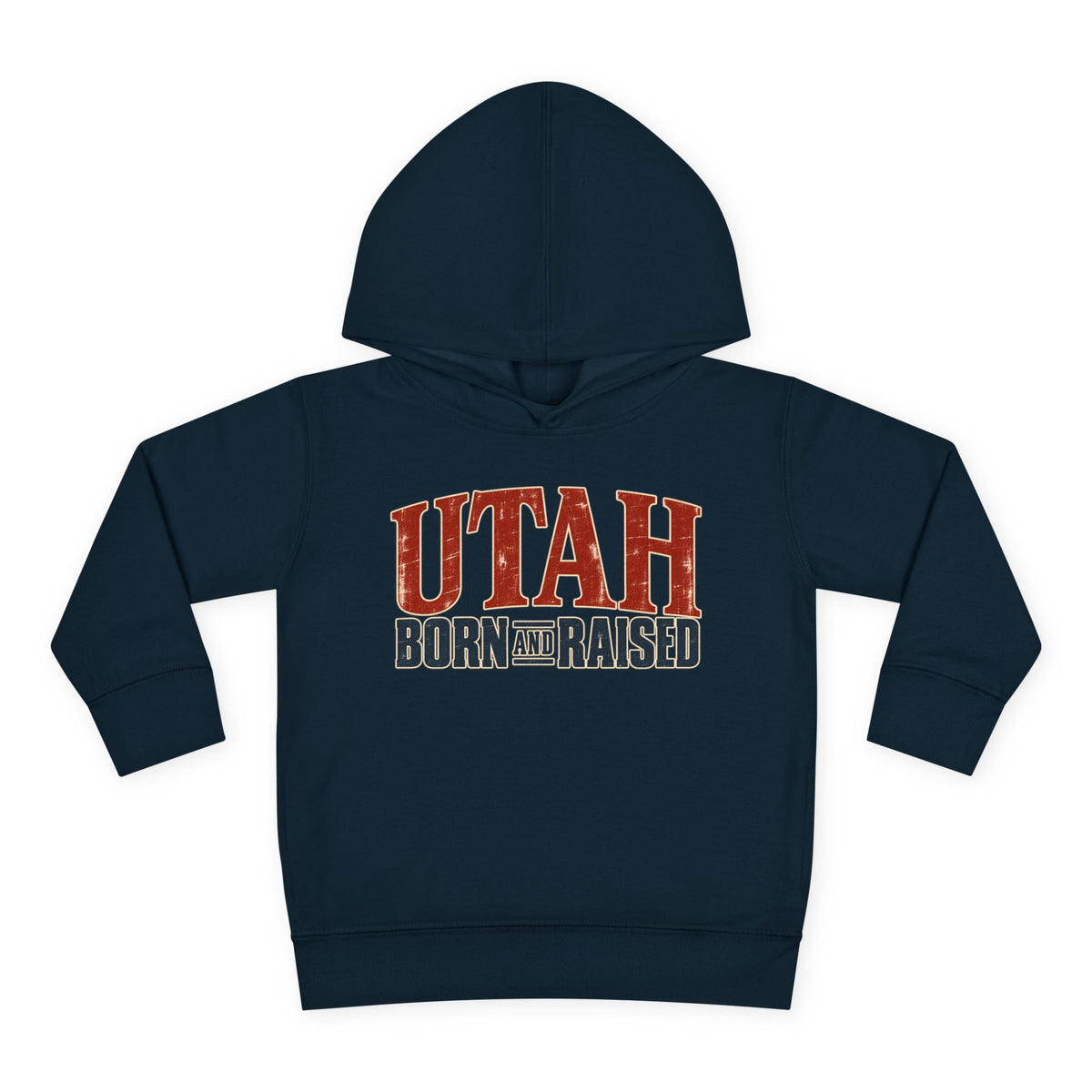 Utah Born and Raised Premium Heritage Unisex Toddler Pullover Fleece Hoodie
