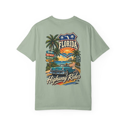 Florida Highway Rider  Unisex Comfort Color 1717 Streetwear Graphic Tee