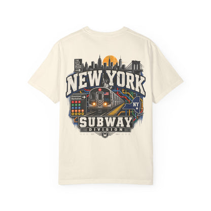 New York Subway Division Unisex Comfort Color 1717 Streetwear Graphic Tee