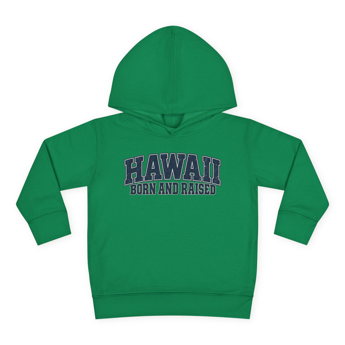 Hawaii Born and Raised Vintage Athletic Unisex Toddler Pullover Fleece Hoodie