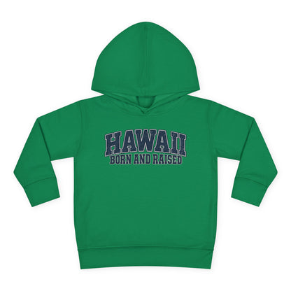Hawaii Born and Raised Vintage Athletic Unisex Toddler Pullover Fleece Hoodie
