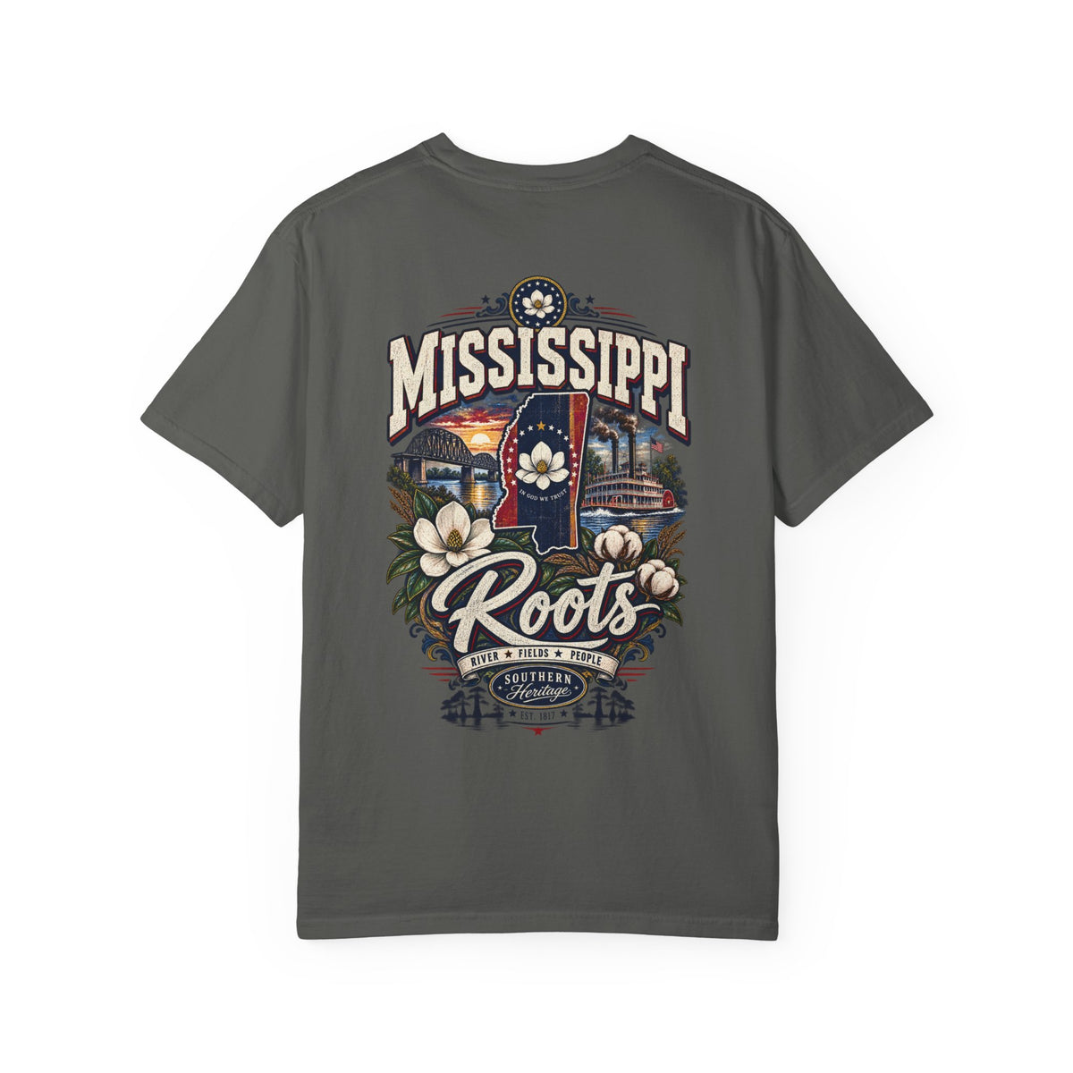 Mississippi Roots Unisex Comfort Color 1717 Streetwear Graphic Tee
