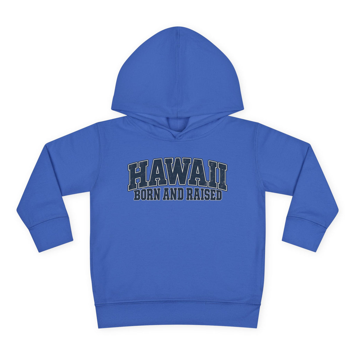 Hawaii Born and Raised Vintage Athletic Unisex Toddler Pullover Fleece Hoodie