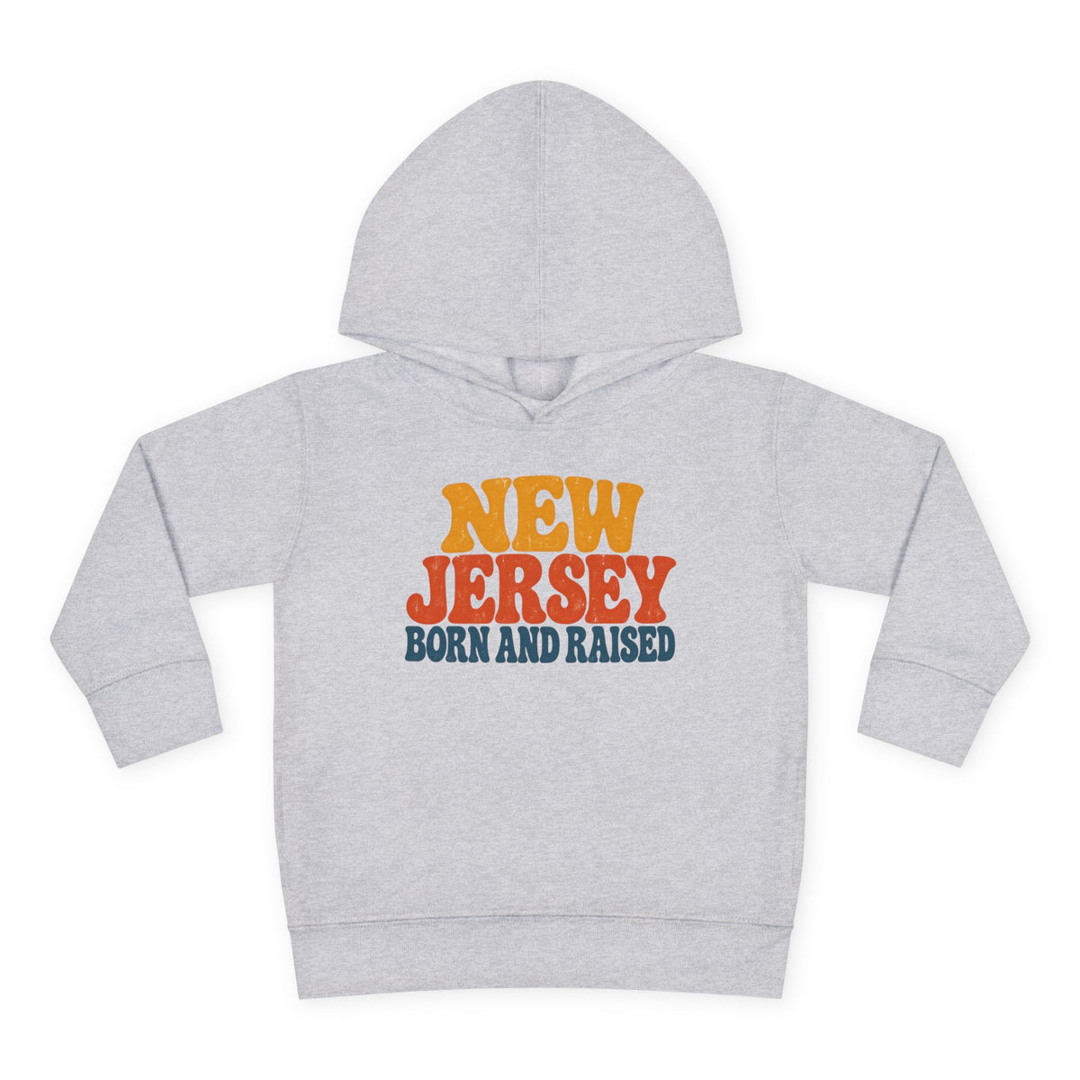 New Jersey Born and Raised Retro 1970s Unisex Toddler Pullover Fleece Hoodie