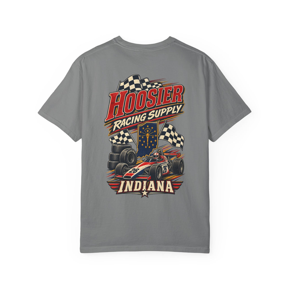 Indiana Hoosier Racing Supply Unisex Comfort Color 1717 Streetwear Graphic Tee