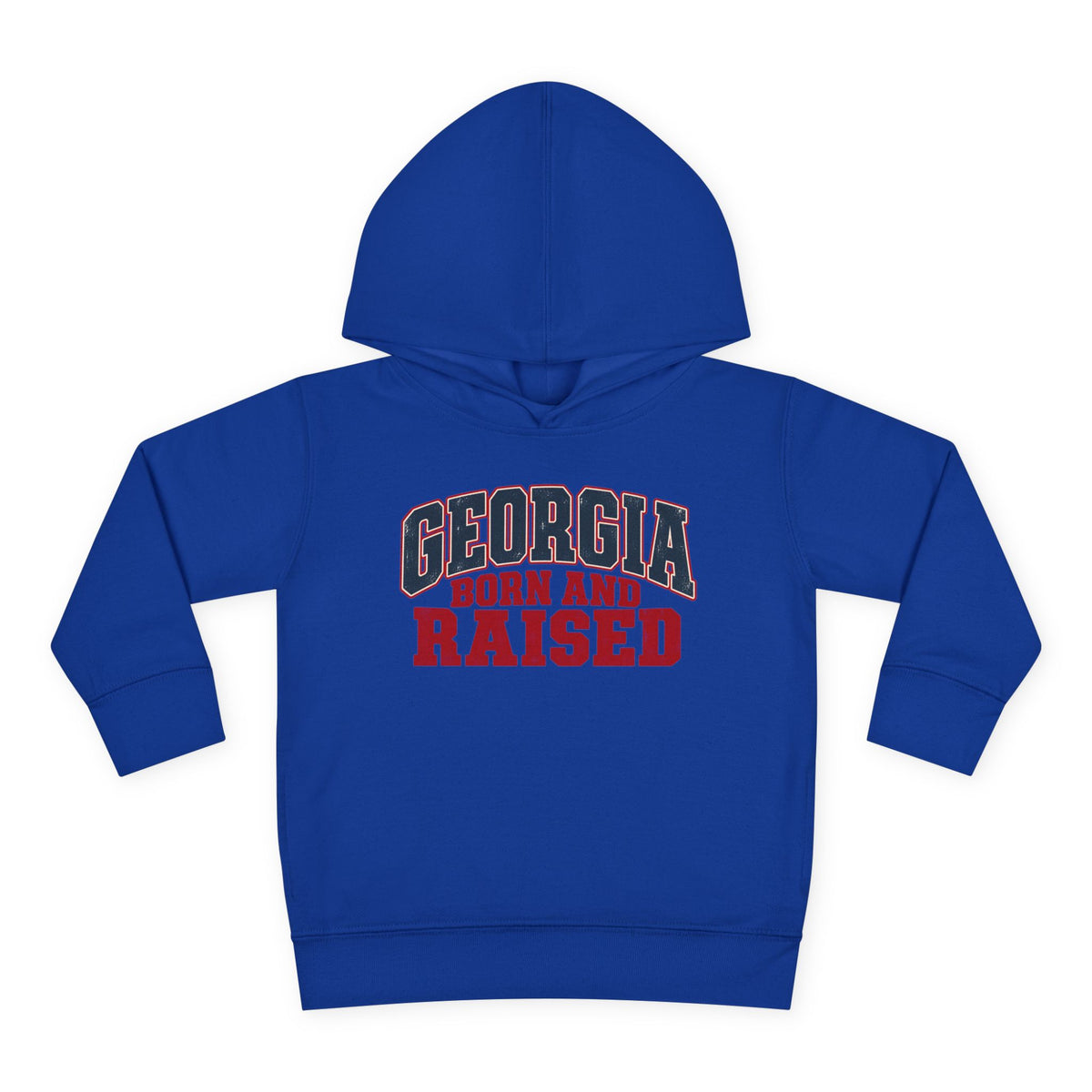 Georgia Born and Raised Rustic Southern Unisex Toddler Pullover Fleece Hoodie