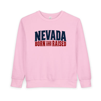 Nevada Born and Raised Modern Streetwear Unisex Toddler Sweatshirt