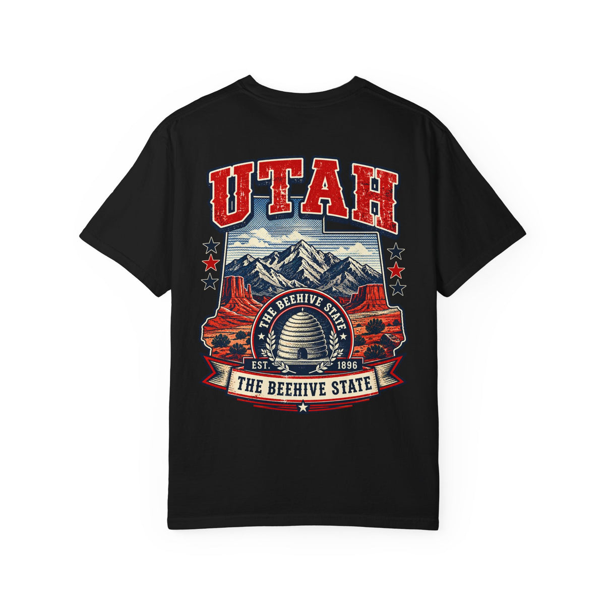 Utah the Beehive State Unisex Comfort Color 1717 Streetwear Graphic Tee