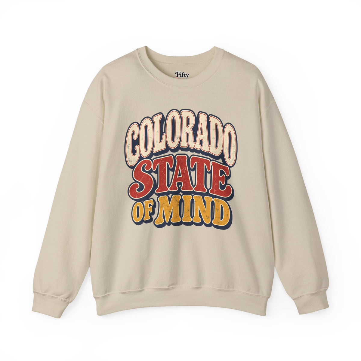 Colorado State of Mind Unisex Crewneck Sweatshirt State Name Graphic