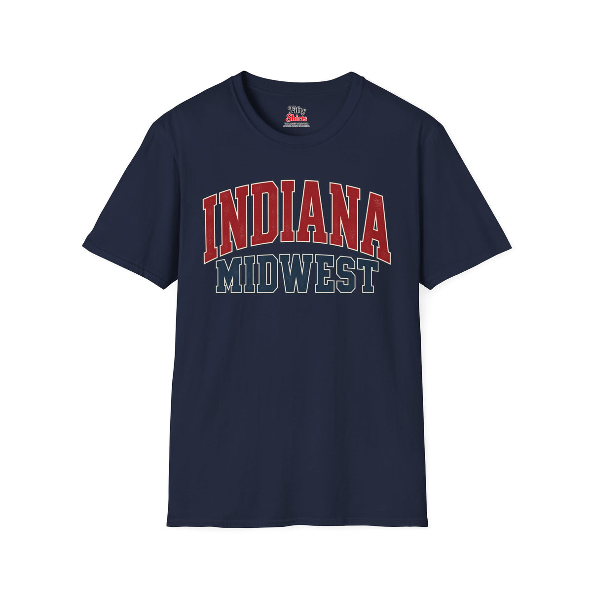 Indiana Midwest Unisex Softstyle T Shirt State Name Graphic Tee