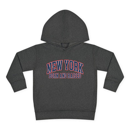 New York Born and Raised Vintage Athletic Heritage Unisex Toddler Pullover Fleece Hoodie Graphic