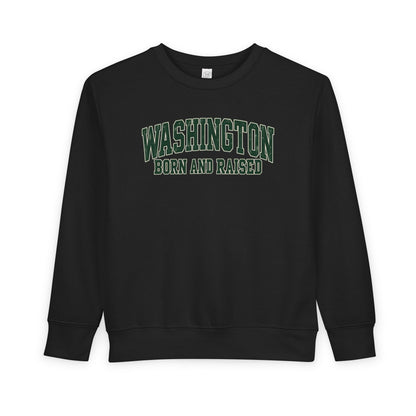 Washington Born and Raised Classic Collegiate Unisex Toddler Sweatshirt