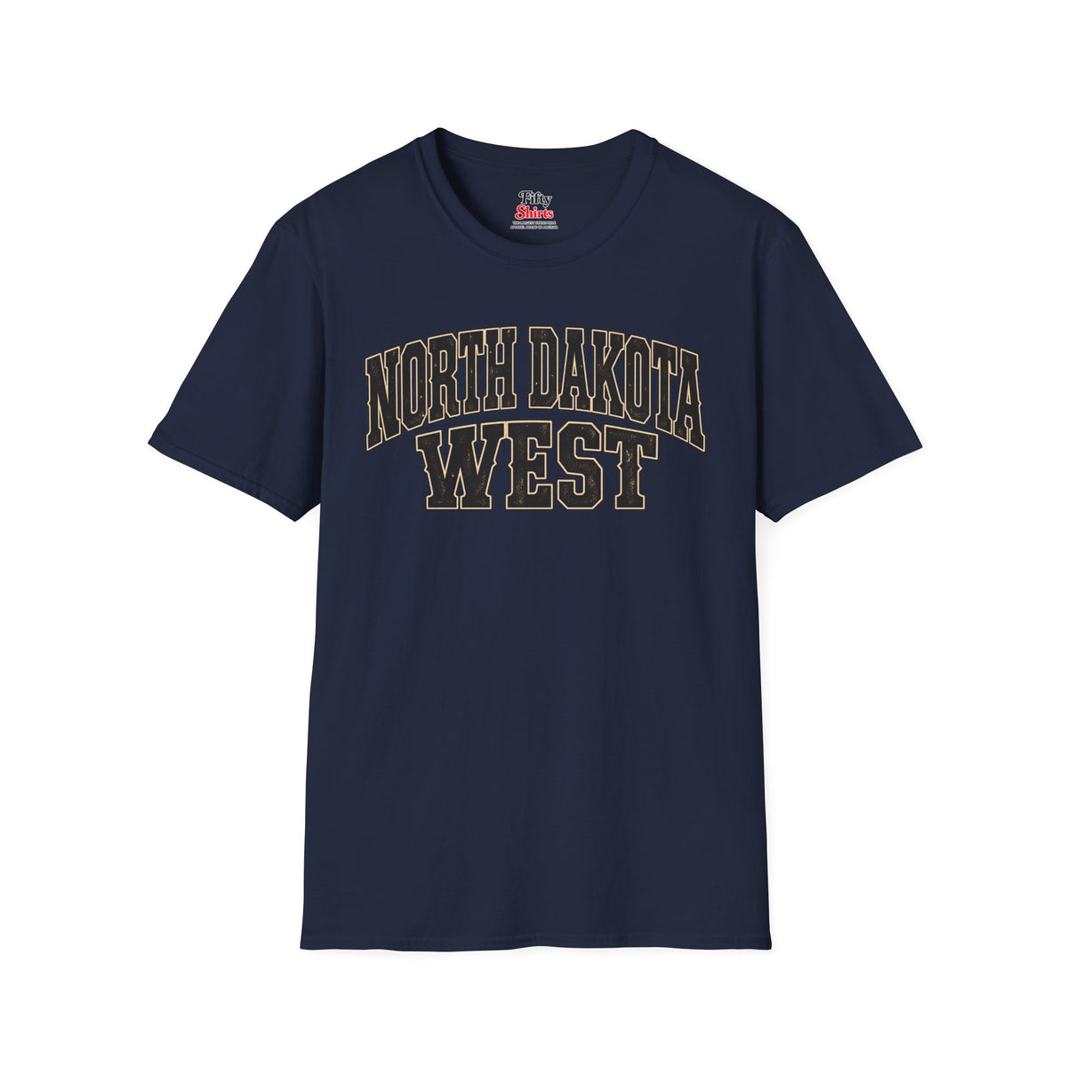 North Dakota West Unisex Softstyle T Shirt State Name Graphic Tee