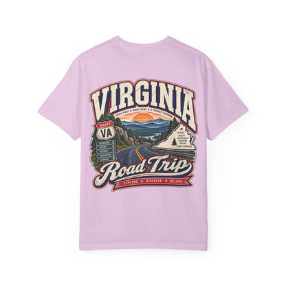 Virginia Road Trip Unisex Comfort Color 1717 Streetwear Graphic Tee