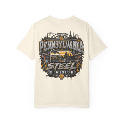 Pennsylvania Steel Division Unisex Comfort Color 1717 Streetwear Graphic Tee