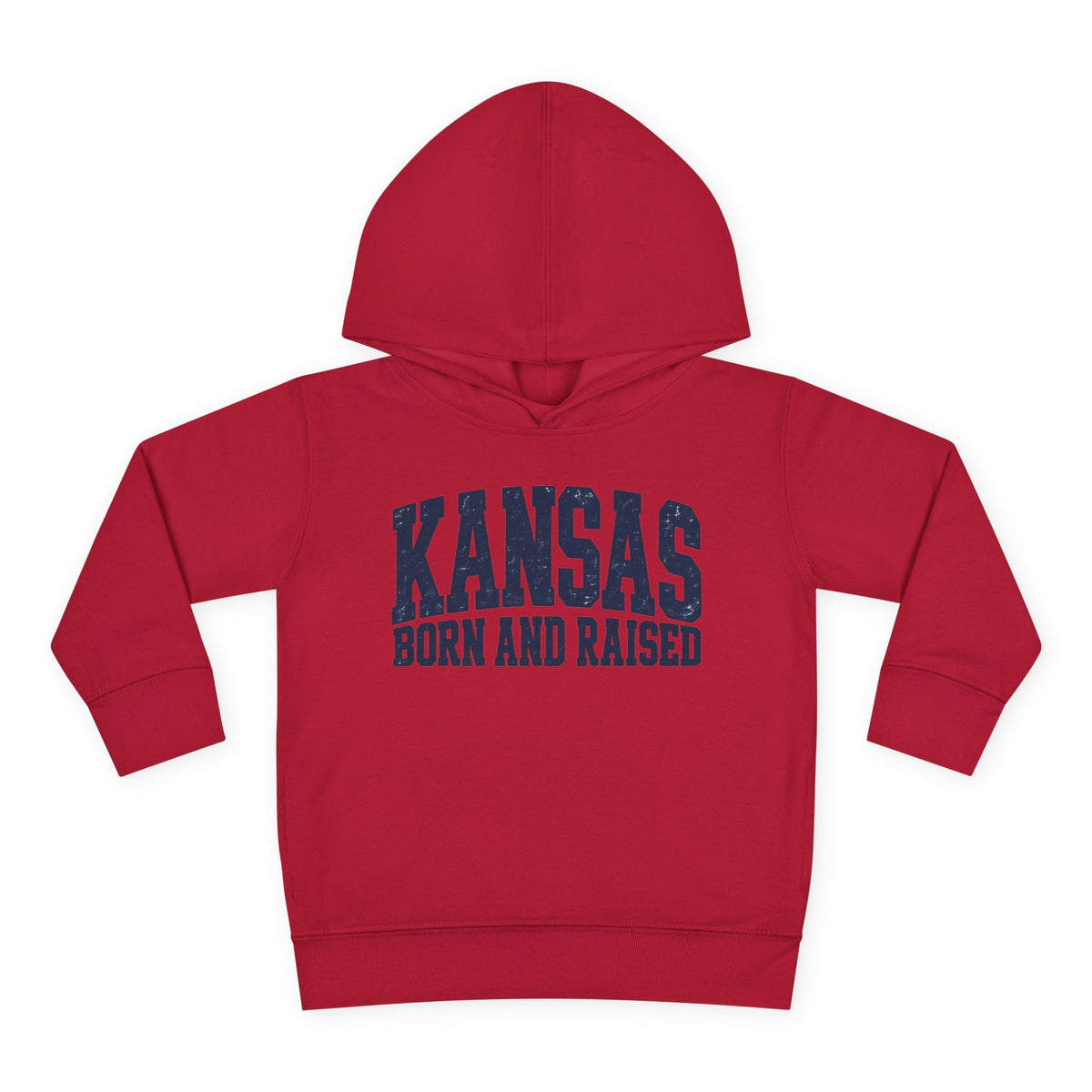 Kansas Born and Raised Bold Athletic Unisex Toddler Pullover Fleece Hoodie