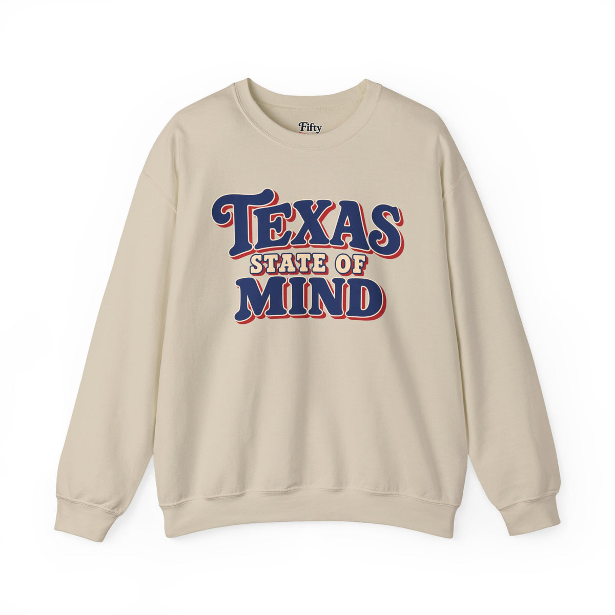 Texas State Of Mind Unisex Crewneck Sweatshirt State Name Graphic