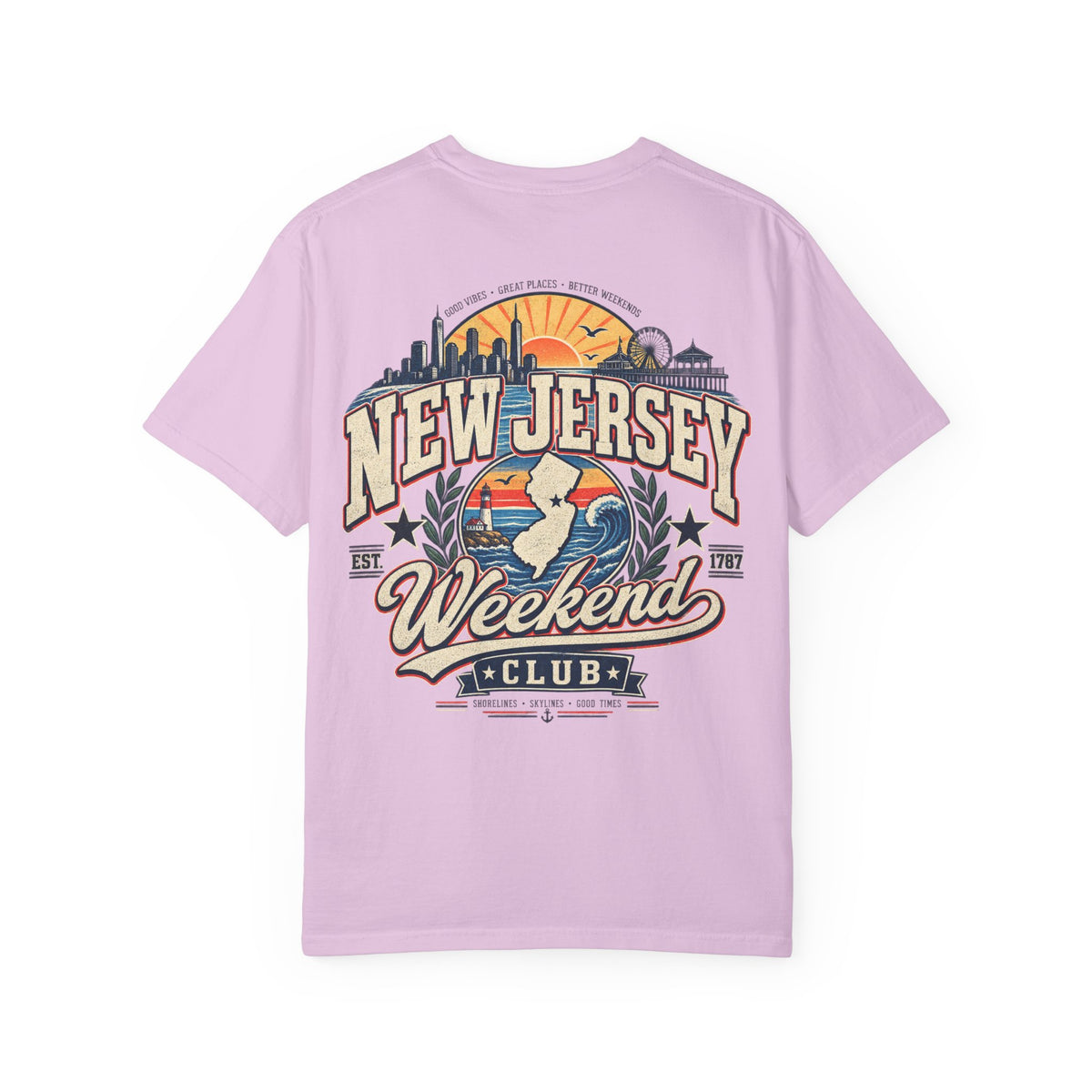 New Jersey Weekend Club Unisex Comfort Color 1717 Streetwear Graphic Tee
