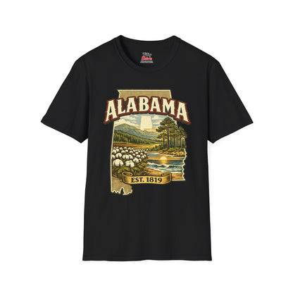 Vintage Alabama Heritage Unisex Softstyle T Shirt State Pride Graphic Tee Collections FS03