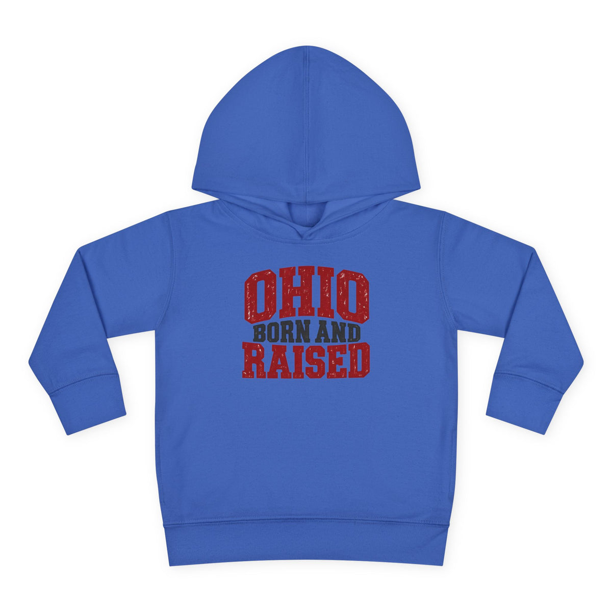 Ohio Born and Raised Midwest Heritage Unisex Toddler Pullover Fleece Hoodie