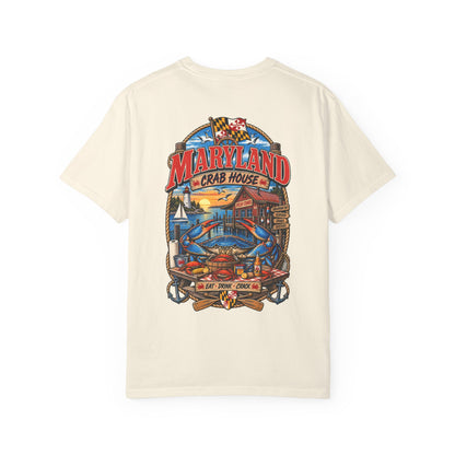 Maryland Crab House Unisex Comfort Color 1717 Streetwear Graphic Tee