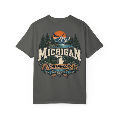 Michigan Northwoods Unisex Comfort Color 1717 Streetwear Graphic Tee