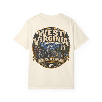 West Virginia Motorcycle Roads Unisex Comfort Color 1717 Streetwear Graphic Tee