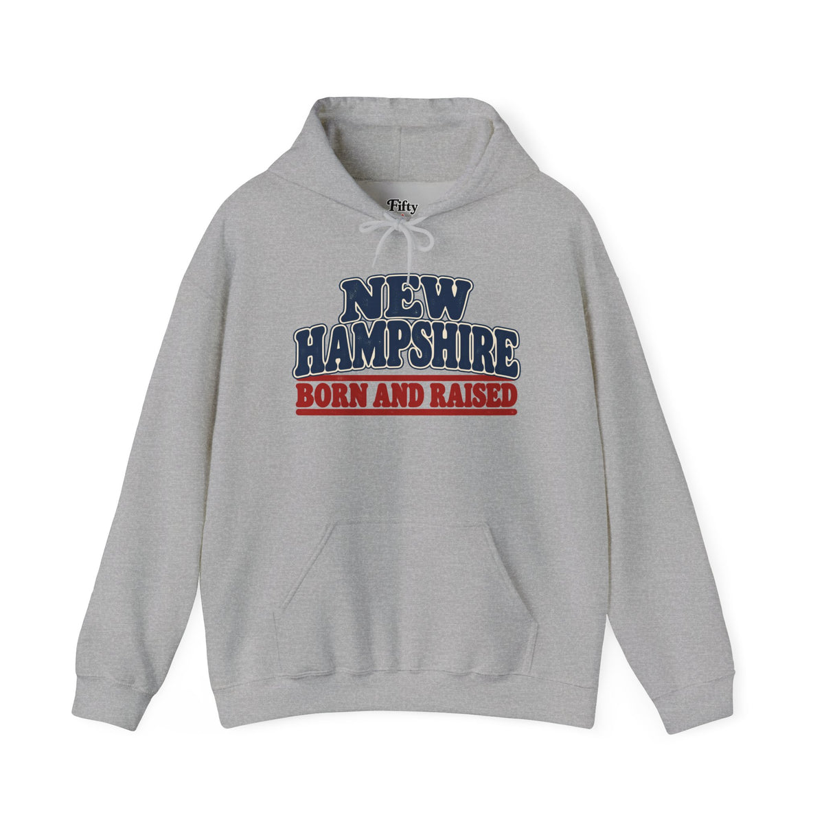 New Hampshire Born and Raised Retro 1970s New England Unisex Hoodie Graphic