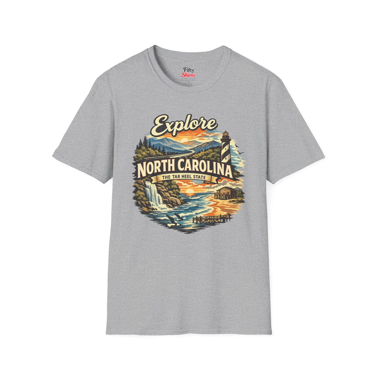 Explore North Carolina Unisex Softstyle T Shirt State Pride Graphic Tee Collections FS03