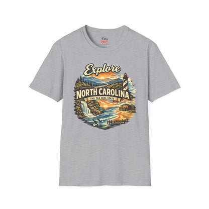 Explore North Carolina Unisex Softstyle T Shirt State Pride Graphic Tee Collections FS03