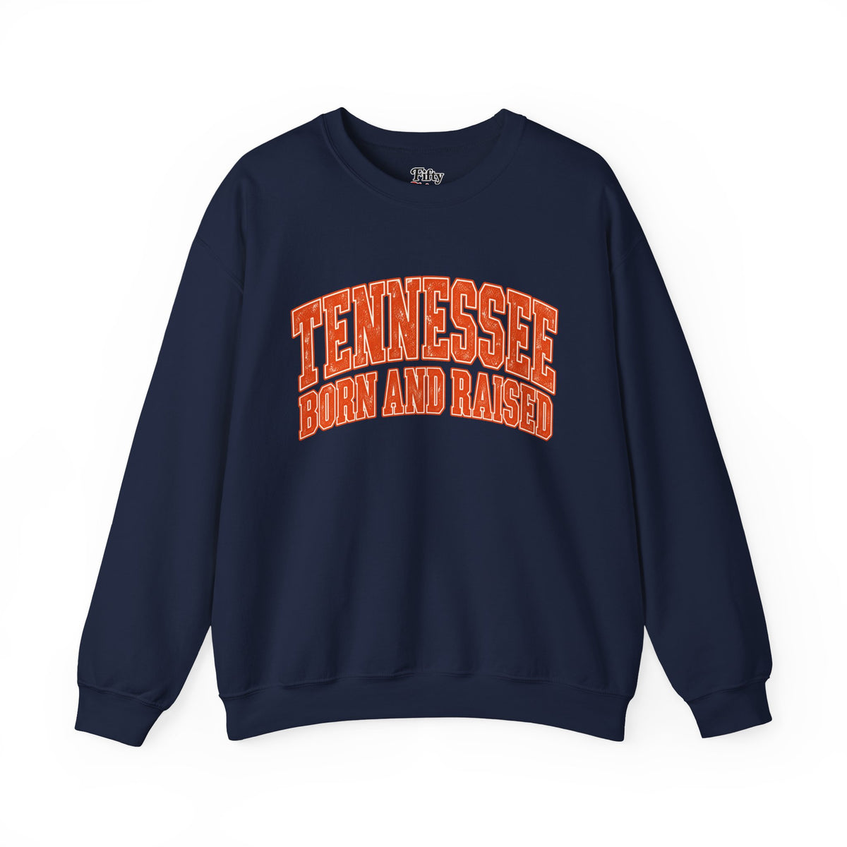 Tennessee Born and Raised Southern Collegiate Unisex Sweatshirt Graphic