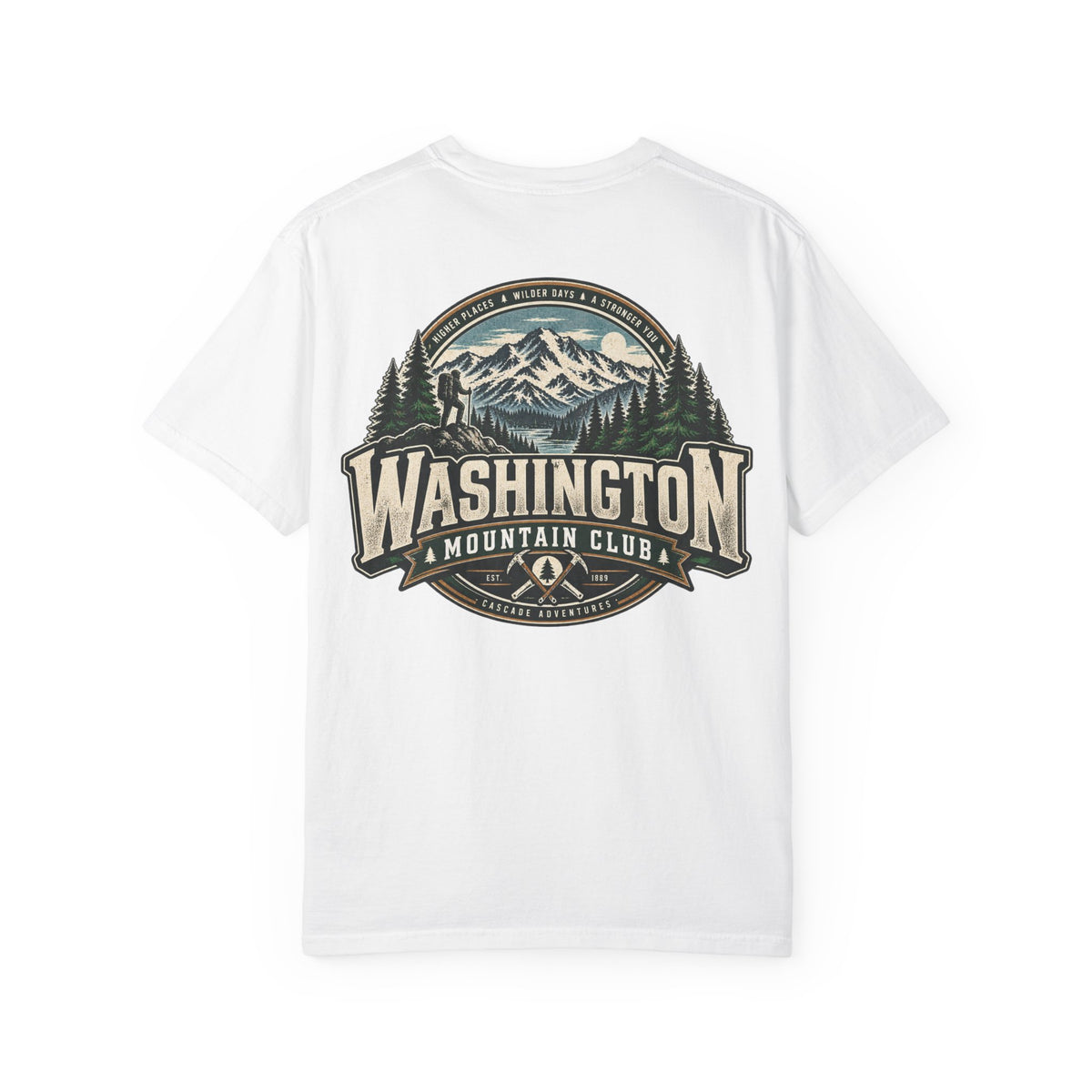 Washington Mountain Club Unisex Comfort Color 1717 Streetwear Graphic Tee