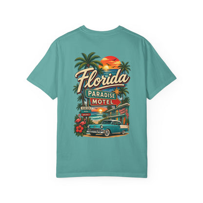 Florida Paradise Motel  Unisex Comfort Color 1717 Streetwear Graphic Tee